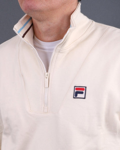 Fila Vintage 1/4 Zip Sweatshirt Cream