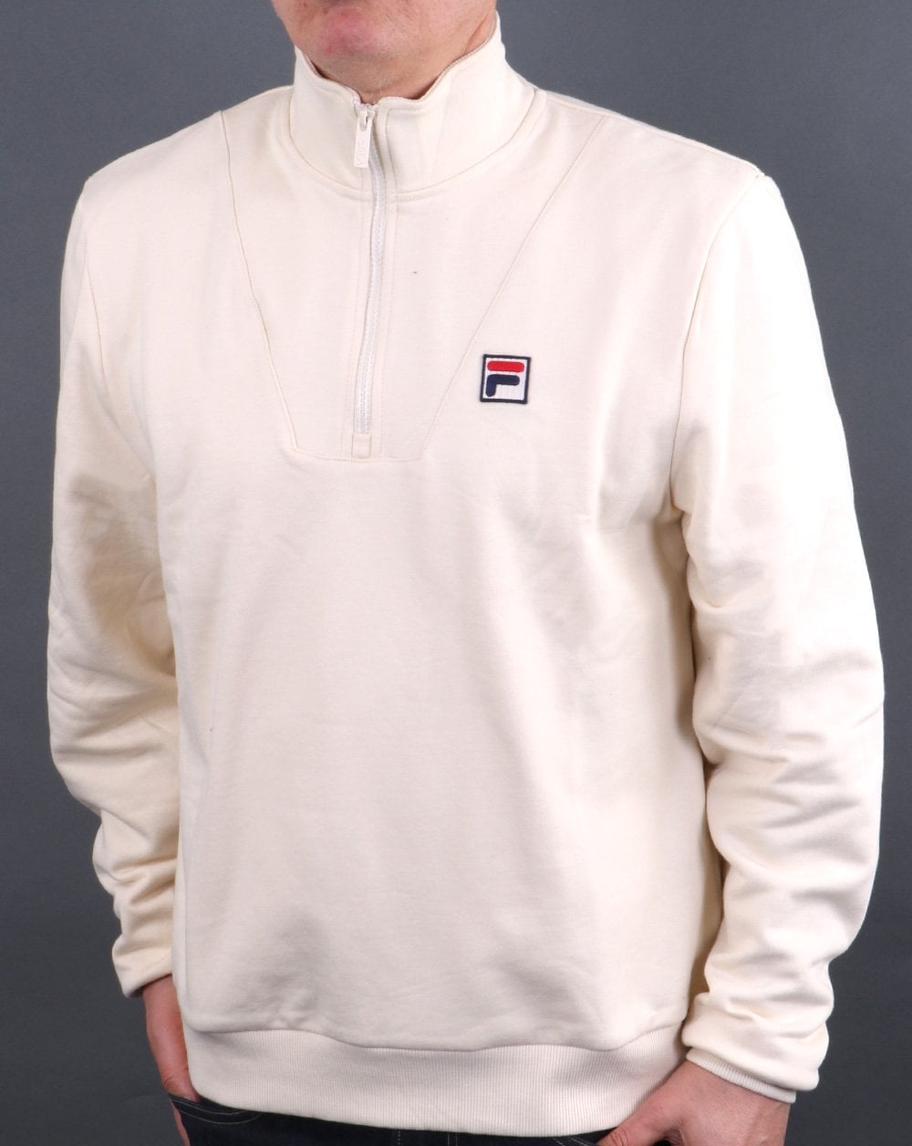 Fila Vintage 1/4 Zip Sweatshirt Cream