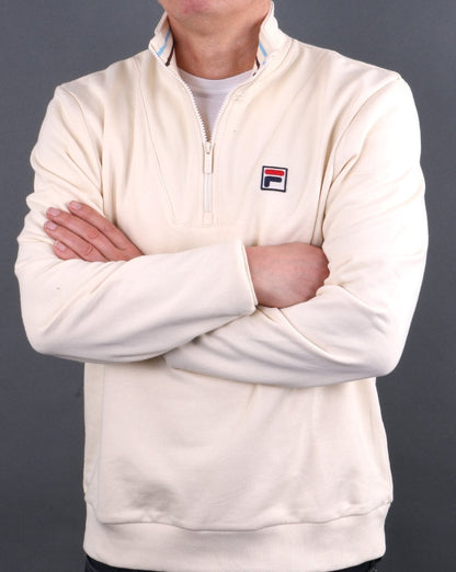 Fila Vintage 1/4 Zip Sweatshirt Cream
