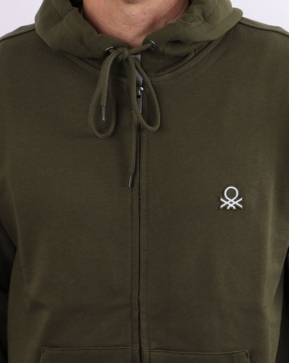 Benetton Full Zip Hoodie Khaki