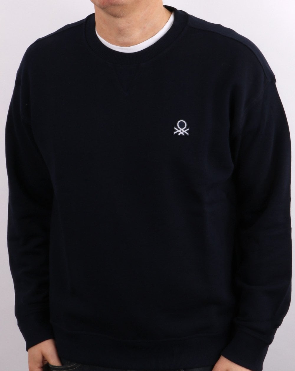 Benetton Logo Sweatshirt Navy
