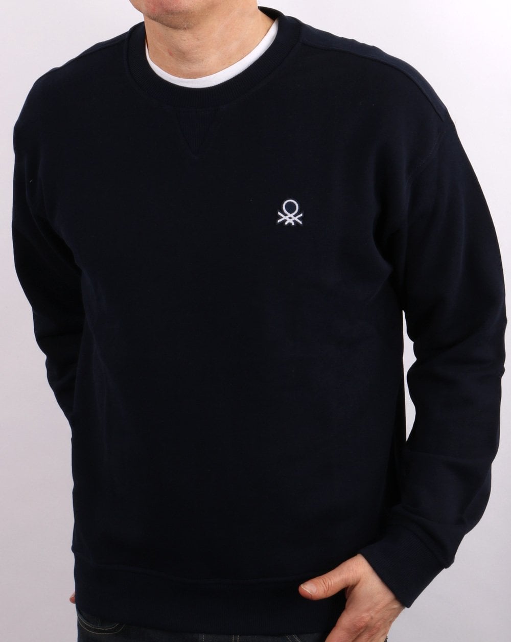 Benetton Logo Sweatshirt Navy