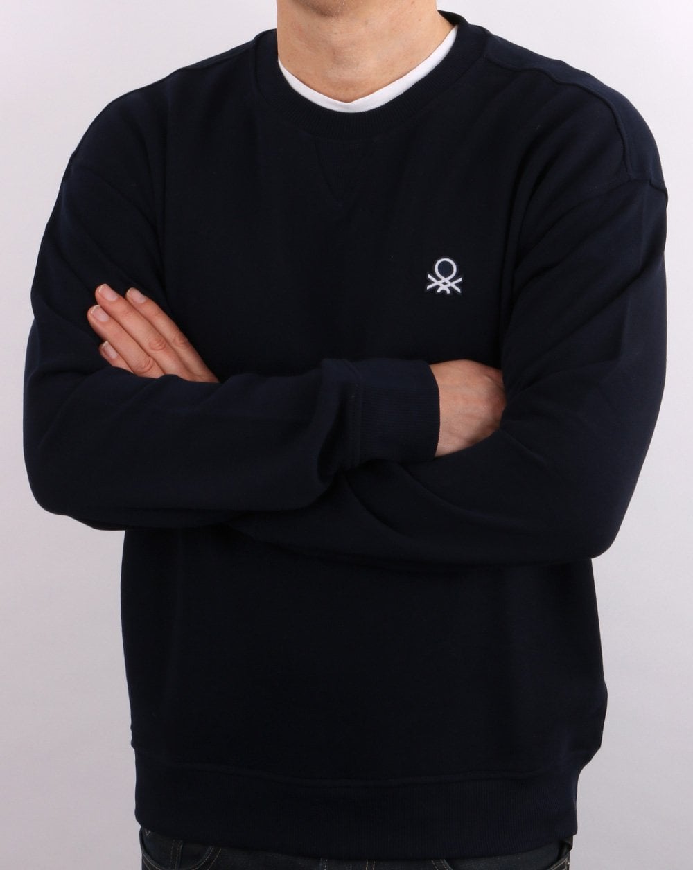 Benetton Logo Sweatshirt Navy