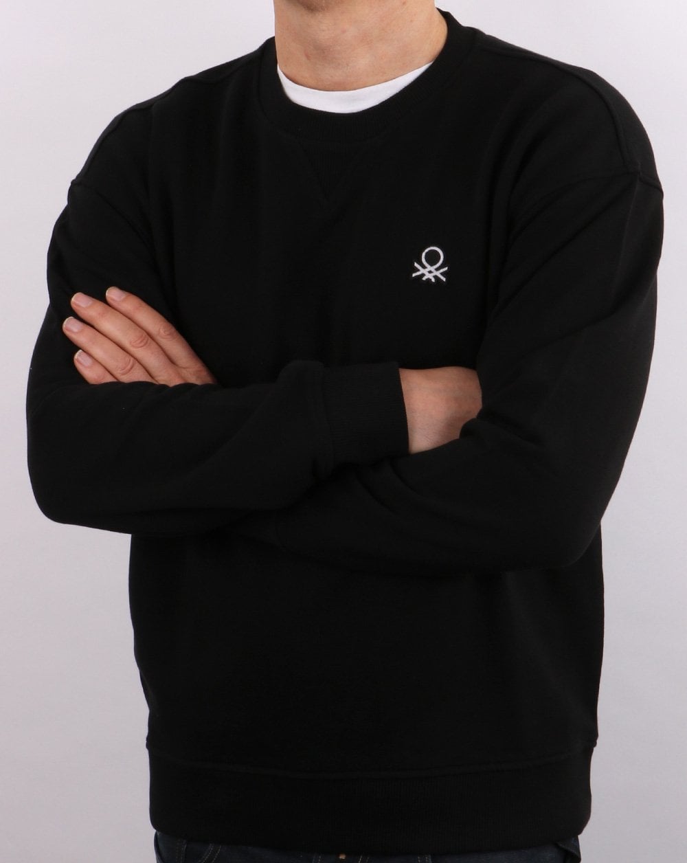 Benetton Logo Sweatshirt Black