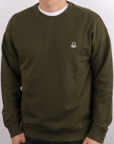 Benetton  Logo Sweatshirt Khaki
