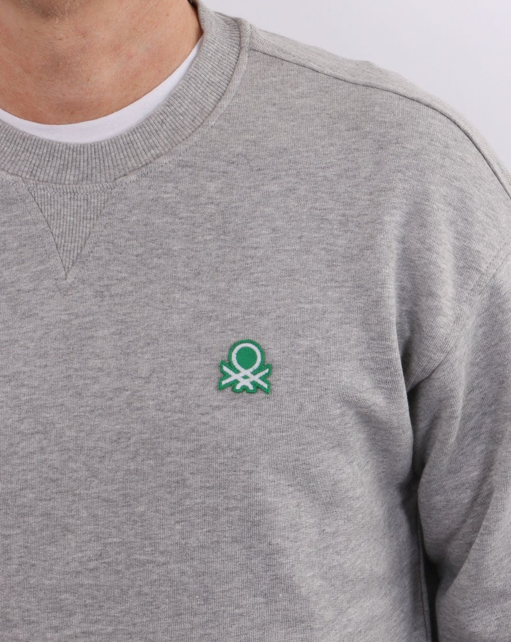 Benetton Logo Sweatshirt Grey