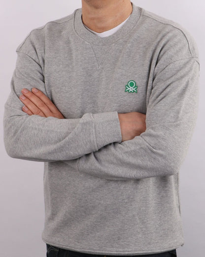 Benetton Logo Sweatshirt Grey