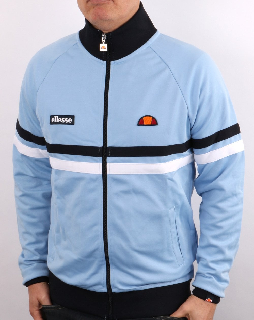Ellesse Rimini Track Top Sky Blue/Navy/White
