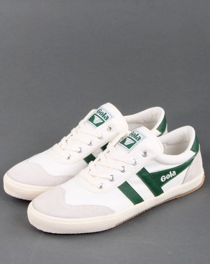 Gola Canvas Suede Trainer Off White/Green