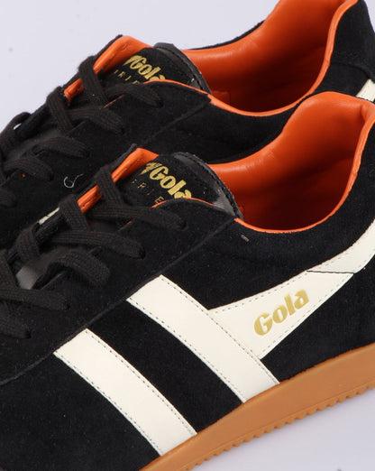 Gola Harrier Suede Trainer Black/Off White