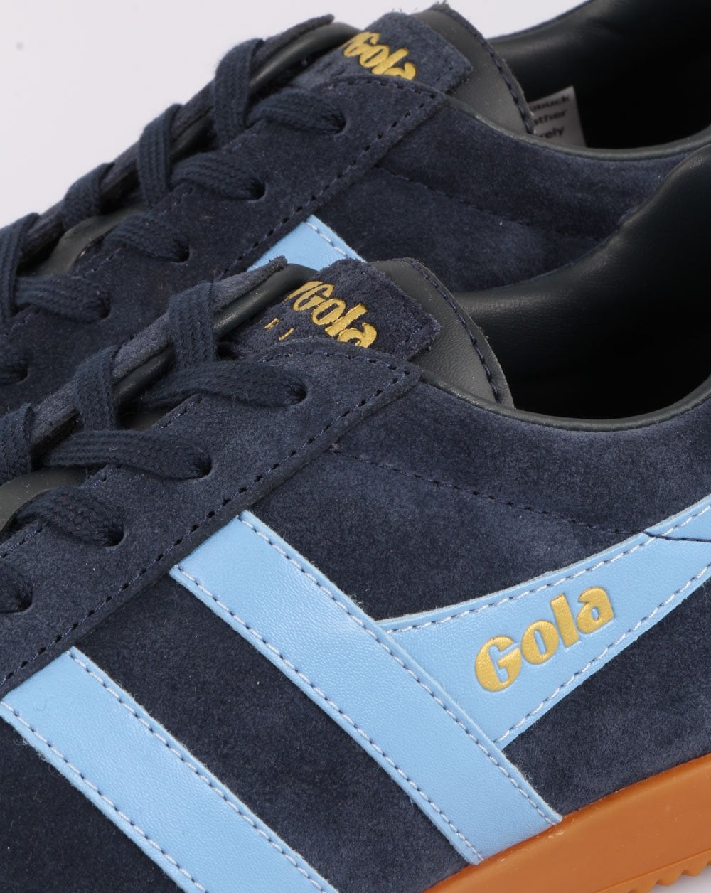 Gola Harrier Suede Trainer Navy/Sky Blue