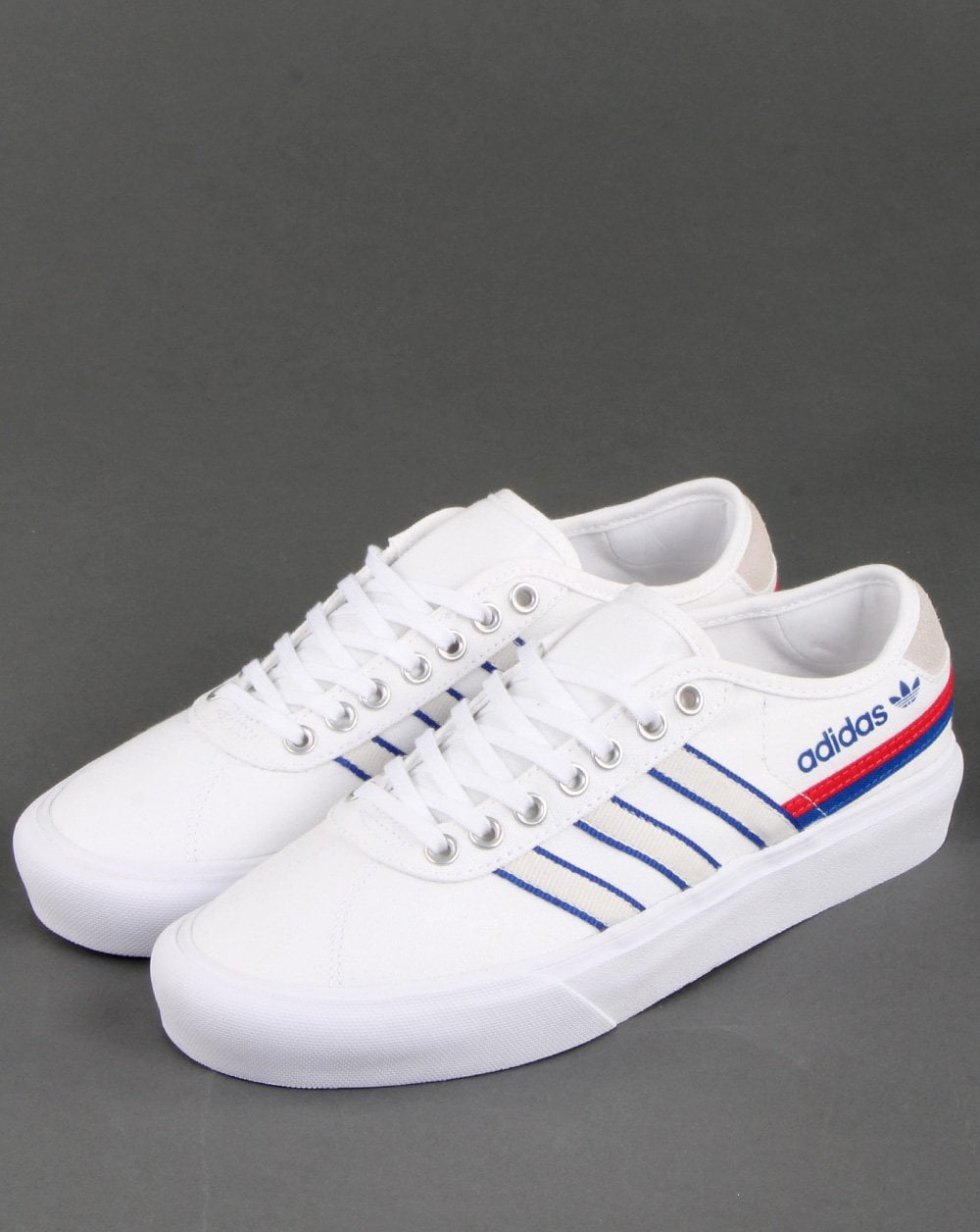 Adidas Delpala Trainers White/Scarlet/Royal