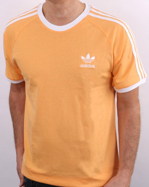 Adidas Originals 3 Stripes T Shirt Hazy Orange