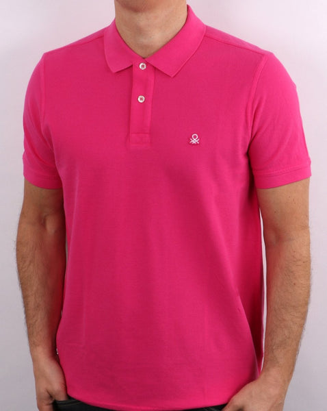 Benetton Polo Shirt Crimson Pink