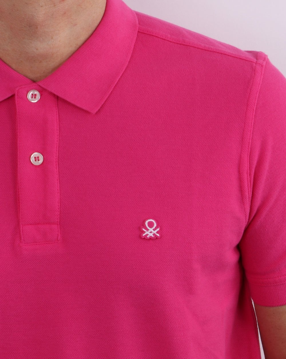 Benetton Polo Shirt Crimson Pink