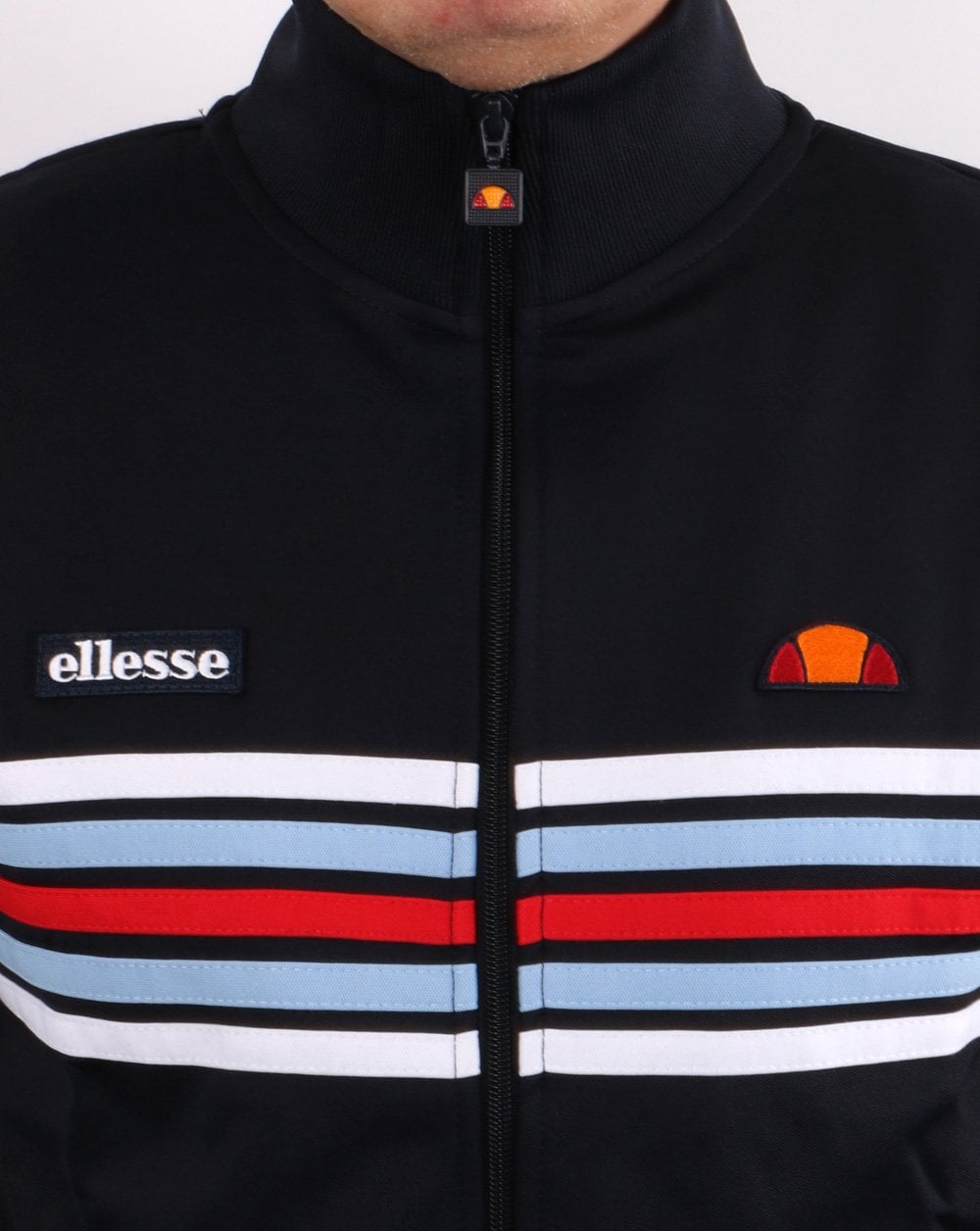 Ellesse 5 stripe Track Top Navy