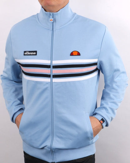 Ellesse 5 Stripe Track Top Sky Blue