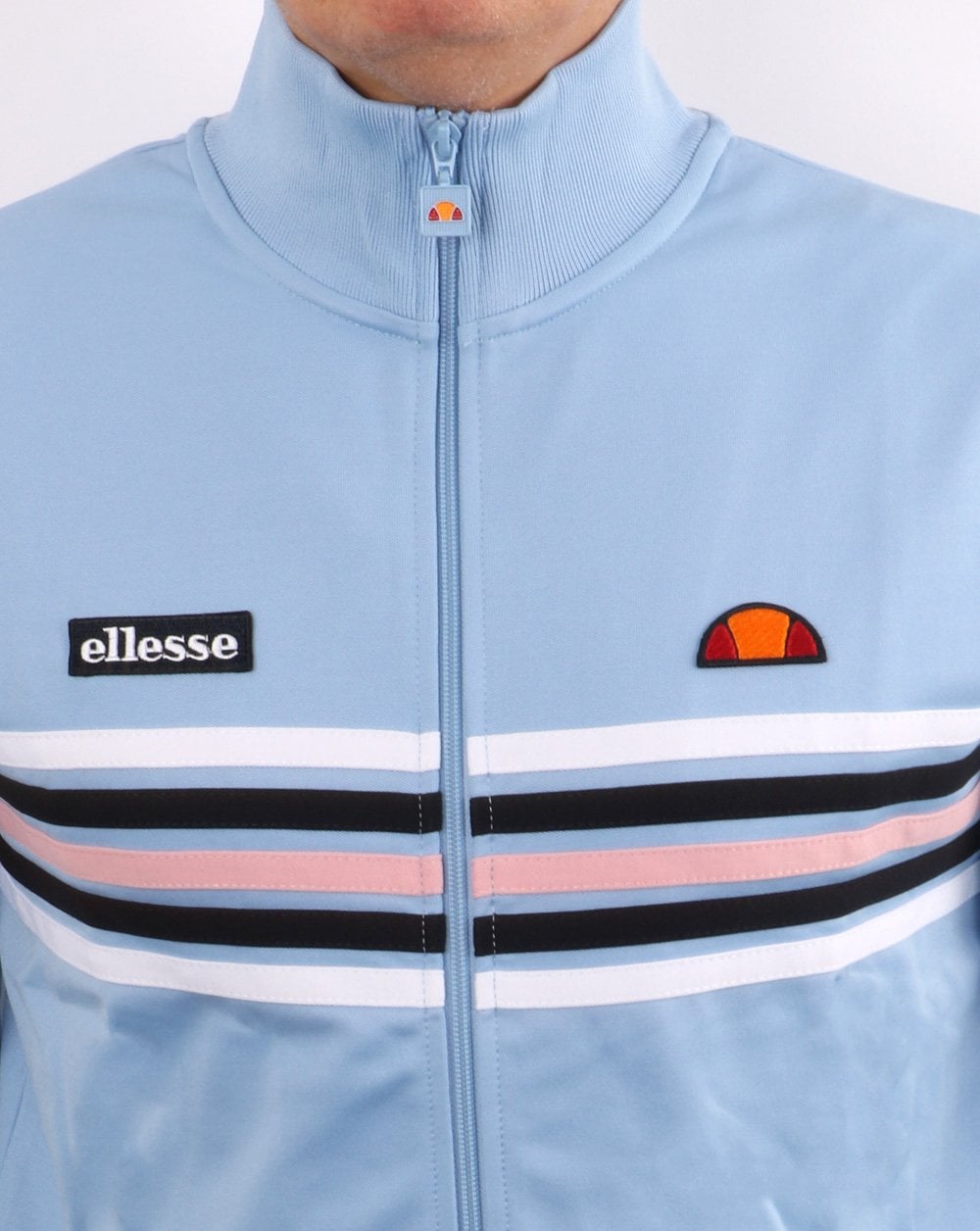 Ellesse 5 Stripe Track Top Sky Blue