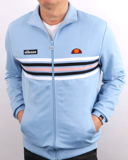 Ellesse 5 Stripe Track Top Sky Blue
