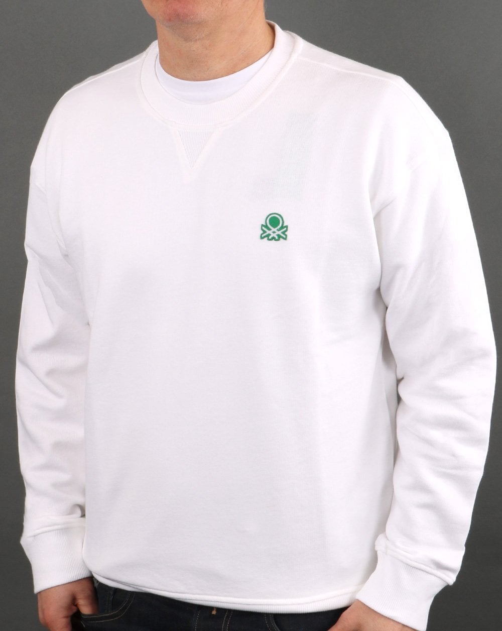 Benetton Logo Sweatshirt White