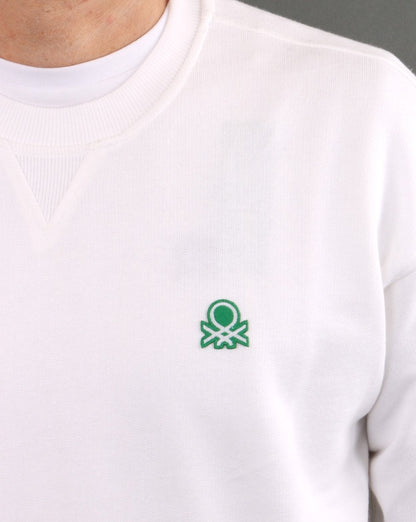 Benetton Logo Sweatshirt White