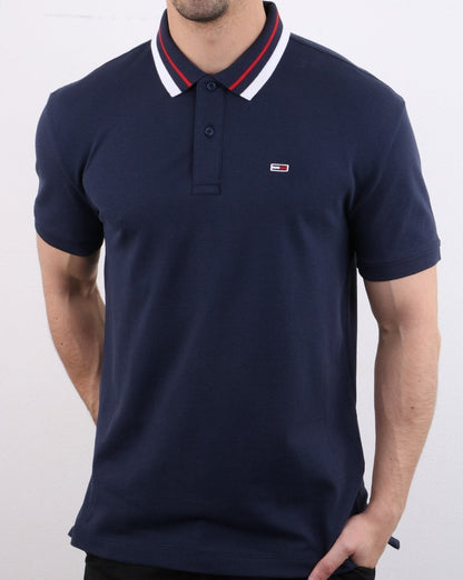 Tommy Jeans Tipped Polo Shirt Navy
