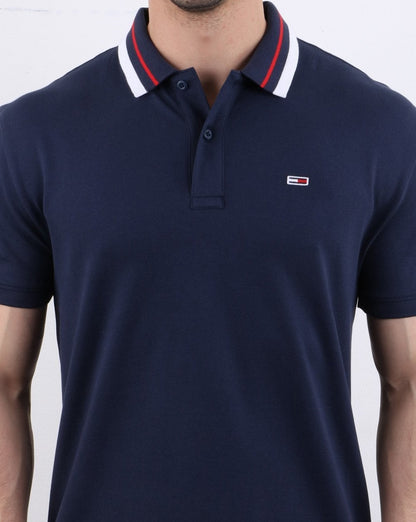 Tommy Jeans Tipped Polo Shirt Navy