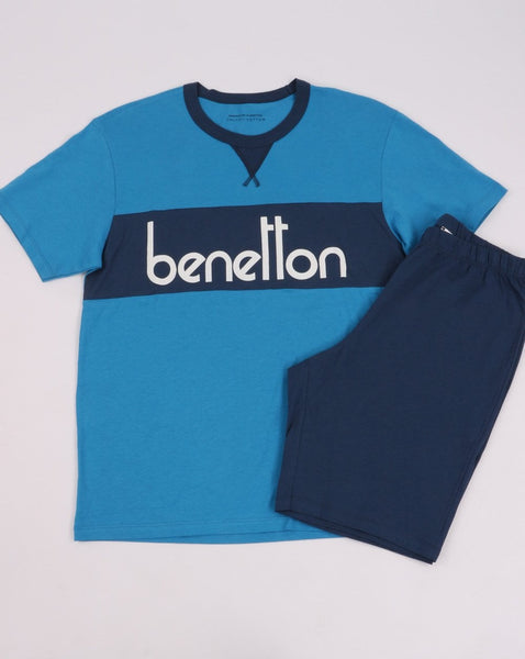 Benetton Short/Tee Sleep Set Blue