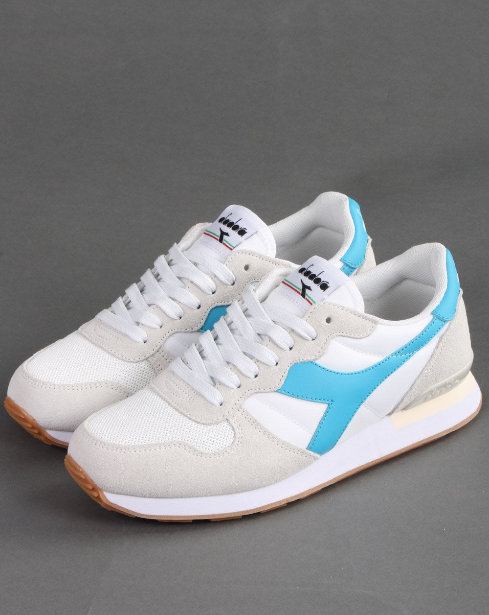 Diadora Camaro Trainers White/cyan