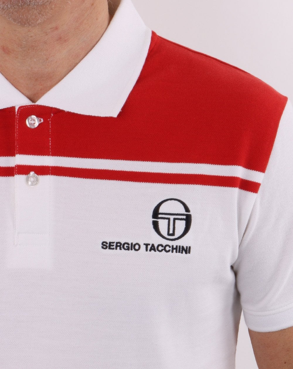 Sergio Tacchini New Young Line Polo Shirt White/Red