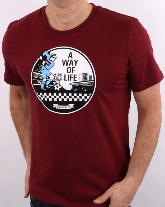 80s Casual Classics A Way Of Life T-shirt Burgundy