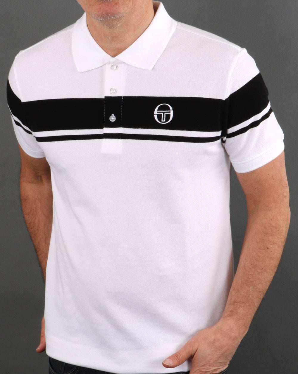Sergio Tacchini Young Line Polo Shirt White/Black