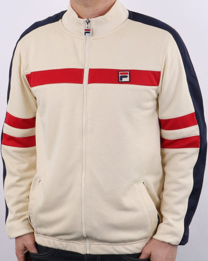 Fila Vintage Nunzio Funnel Track Top Cream