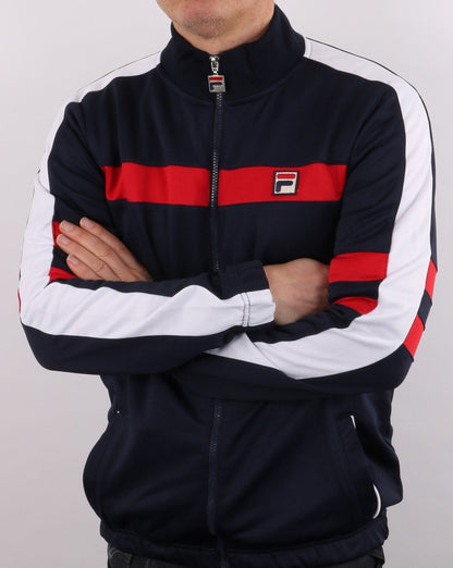 Fila Vintage Nunzio funnel Track Top Navy/Red