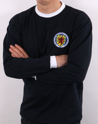 80s Casual Classics Scotland 1967 Long Sleeve Shirt Navy