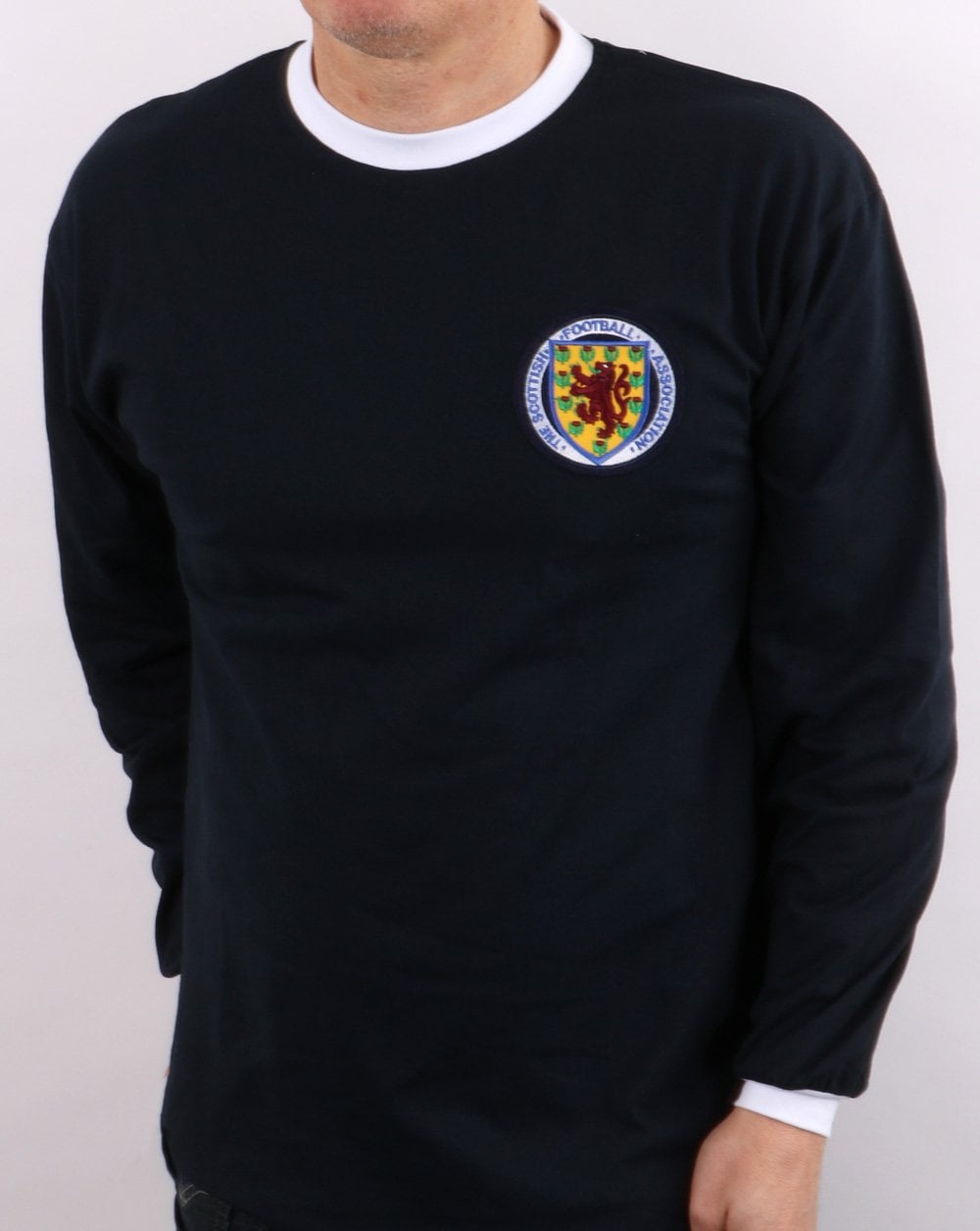 80s Casual Classics Scotland 1967 Long Sleeve Shirt Navy