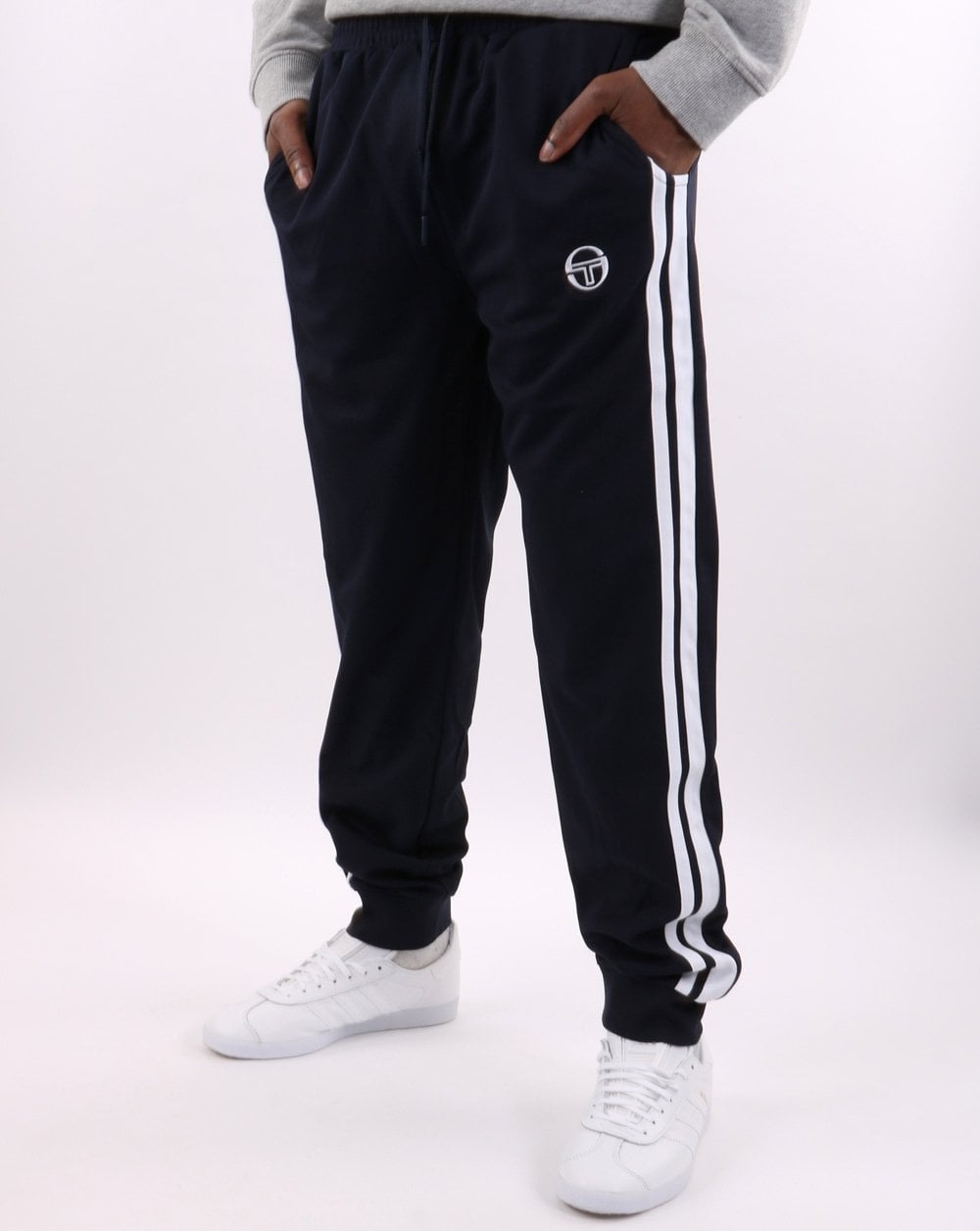 Sergio Tacchini Twin Stripe Track Pants Navy/White