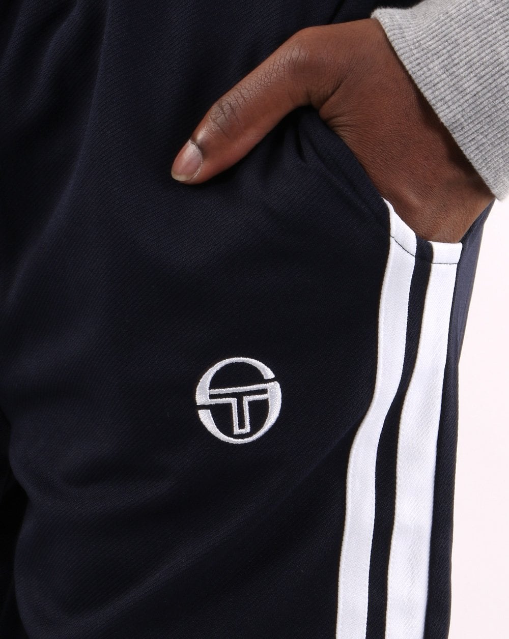Sergio Tacchini Twin Stripe Track Pants Navy/White