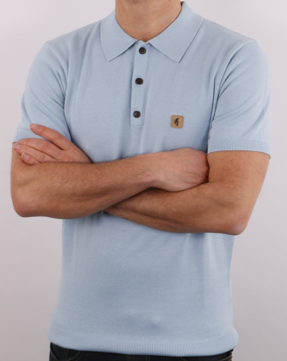 Gabicci Vintage Jackson Polo Ice Blue