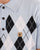 Gabicci Vintage Diamond Argyle Knit Sky
