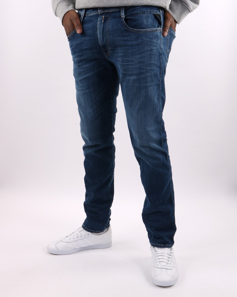 Replay Anbass Hyperflex Re-used Jeans Blue