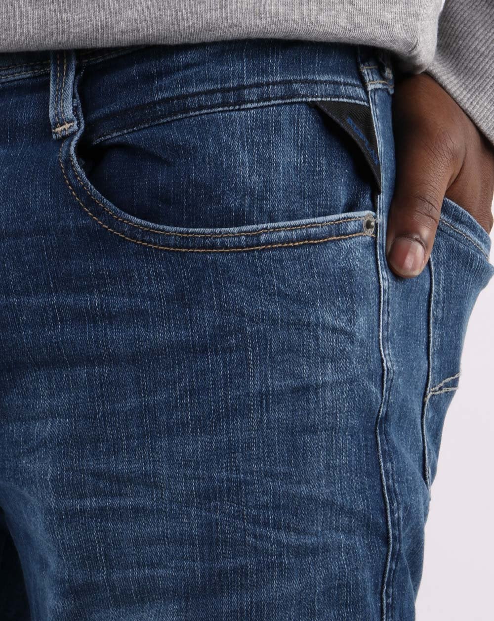 Replay Anbass Hyperflex Re-used Jeans Blue