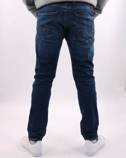 Replay Anbass Hyperflex Re-used Jeans Blue