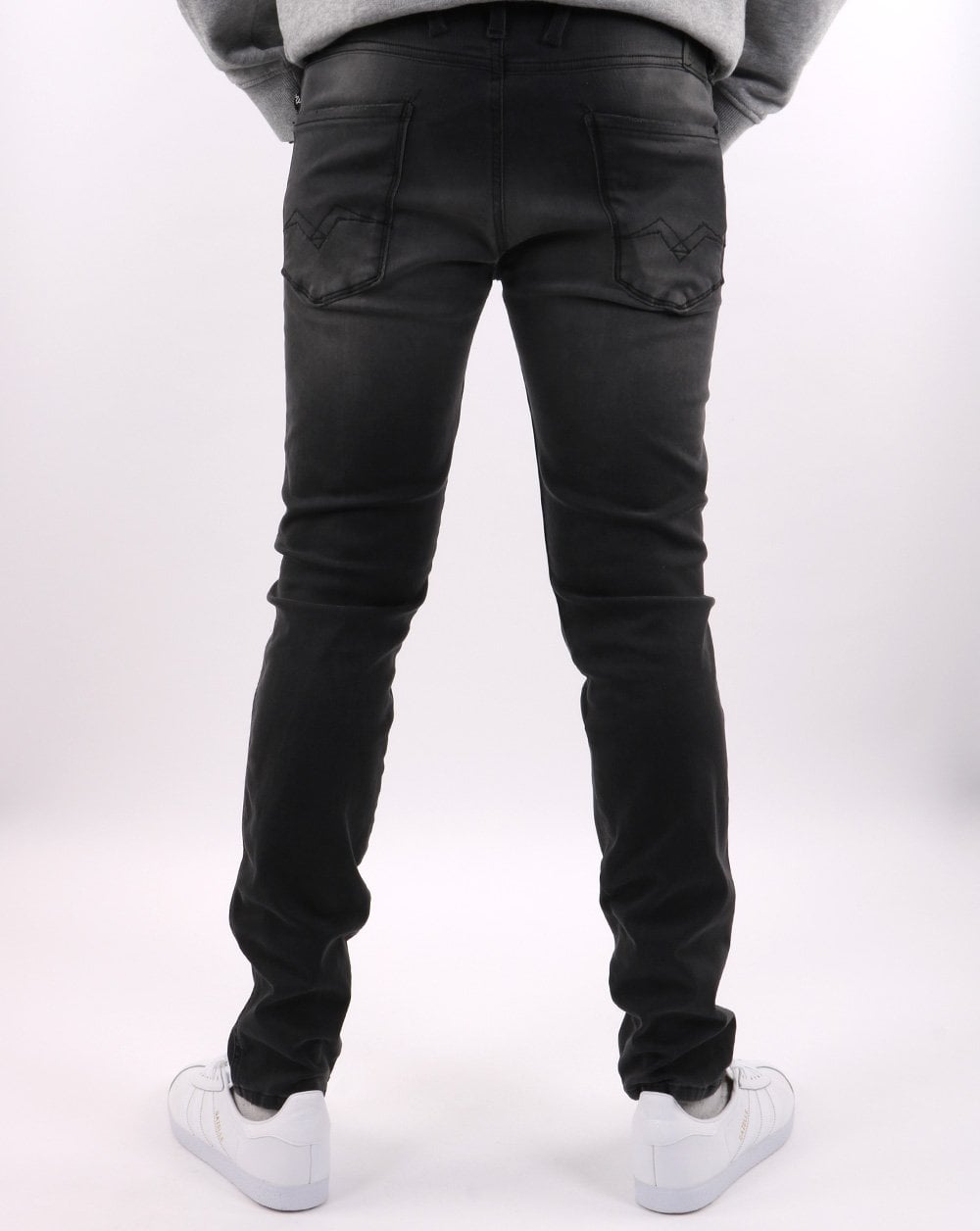 Replay Anbass Hyperflex Re-used Jeans Medium Grey