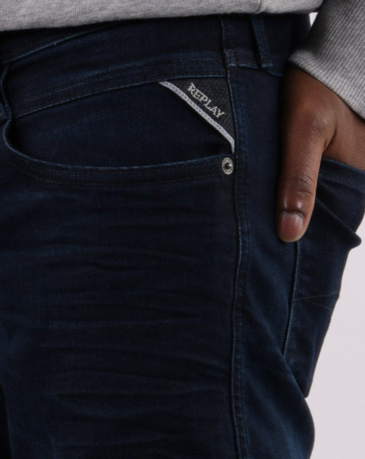 REPLAY Replay Anbass Hyperflex Re-used Jeans Dark Blue