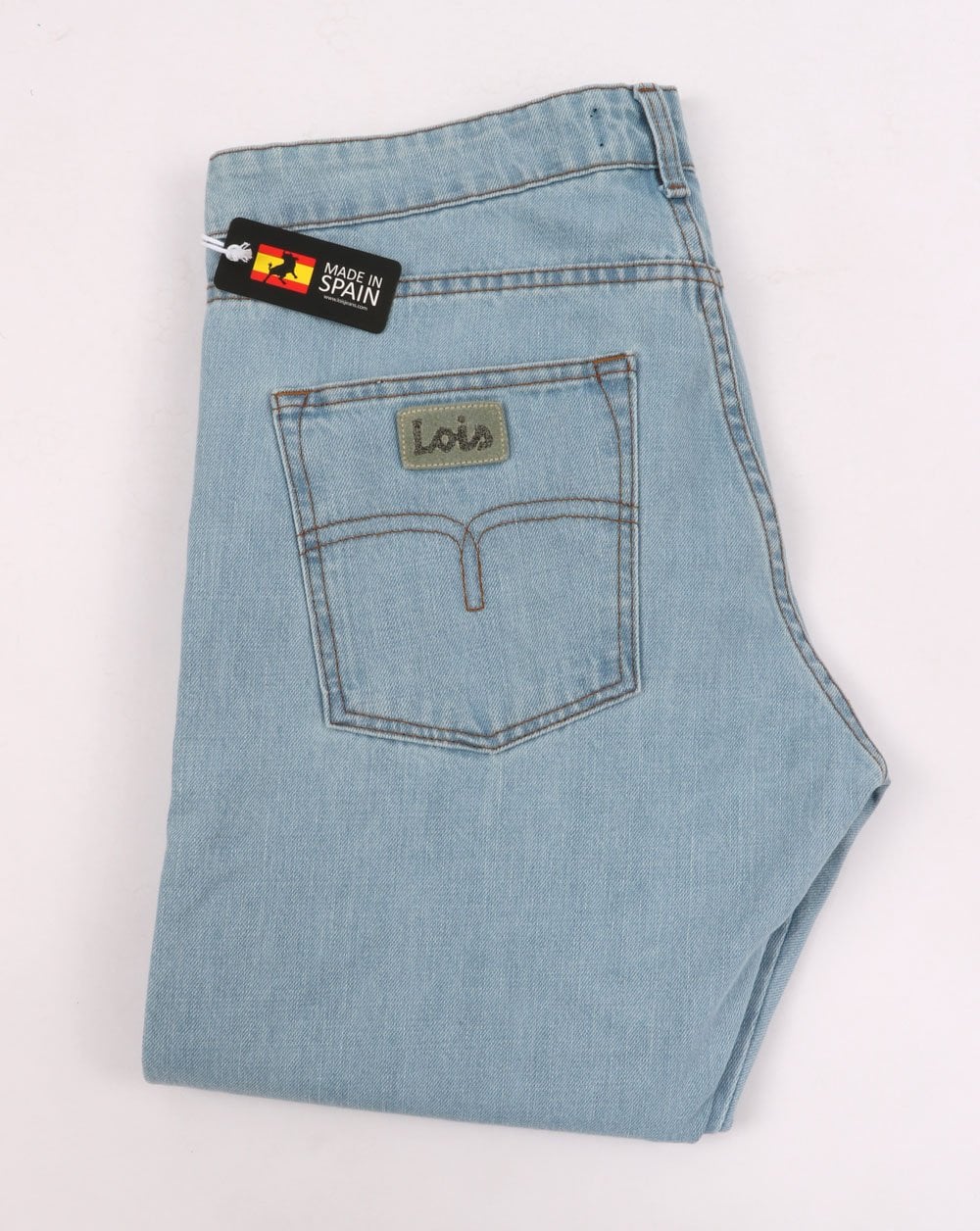 Lois Terrace Regular Taper Jeans Bleach Wash