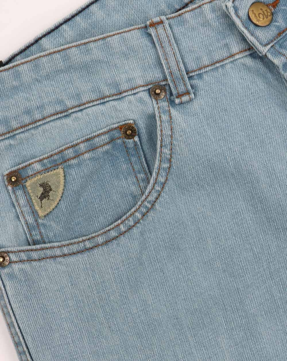 Lois Terrace Regular Taper Jeans Bleach Wash