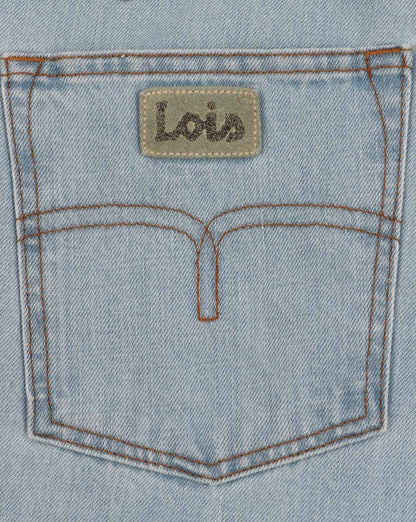 Lois Terrace Regular Taper Jeans Bleach Wash