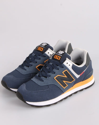 New Balance 574 Trainer Navy/Orange