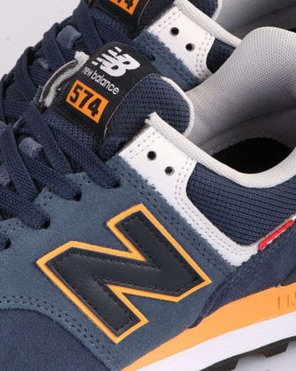 New Balance 574 Trainer Navy/Orange